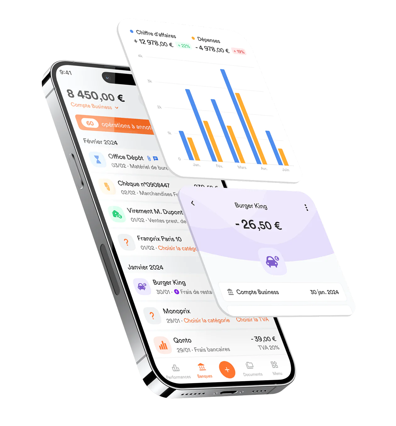 Visuel de l'application sur iOS